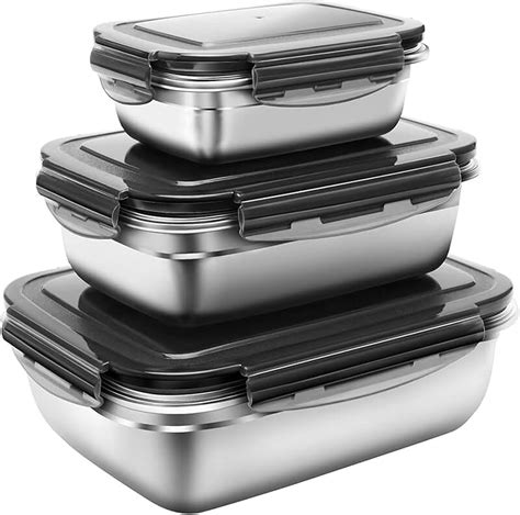 black stainless steel box|reusable stainless steel food containers.